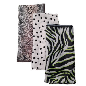 Vertu Women's Scarf Silk Satin 3 Headscarf Shawl Scarfs 20" head Wrap Multi Desi